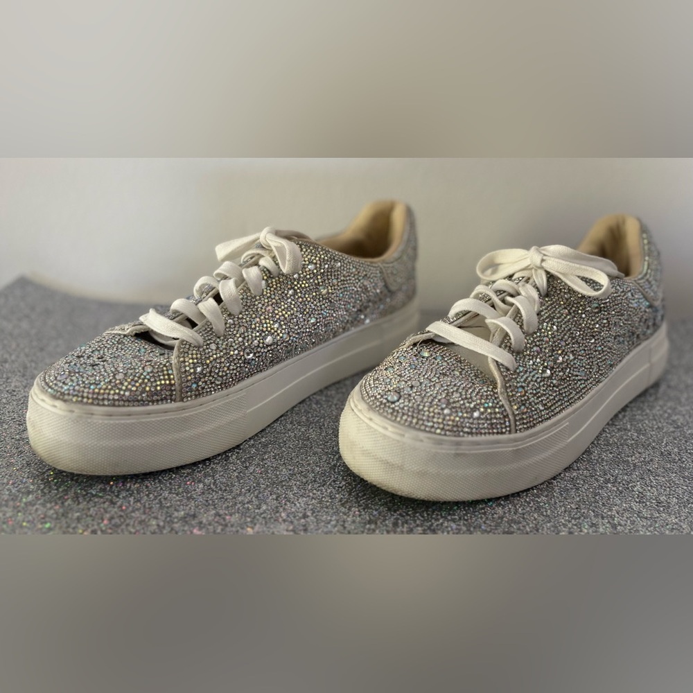 Betsey Johnson Sidny Crystal Pave Platform Sneaker